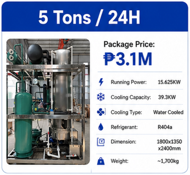 Tube Ice Machine 5Tons/ 24Hours