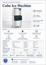 Commercial Cube Ice Machine 500kg