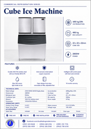Commercial Cube Ice Machine 680kg