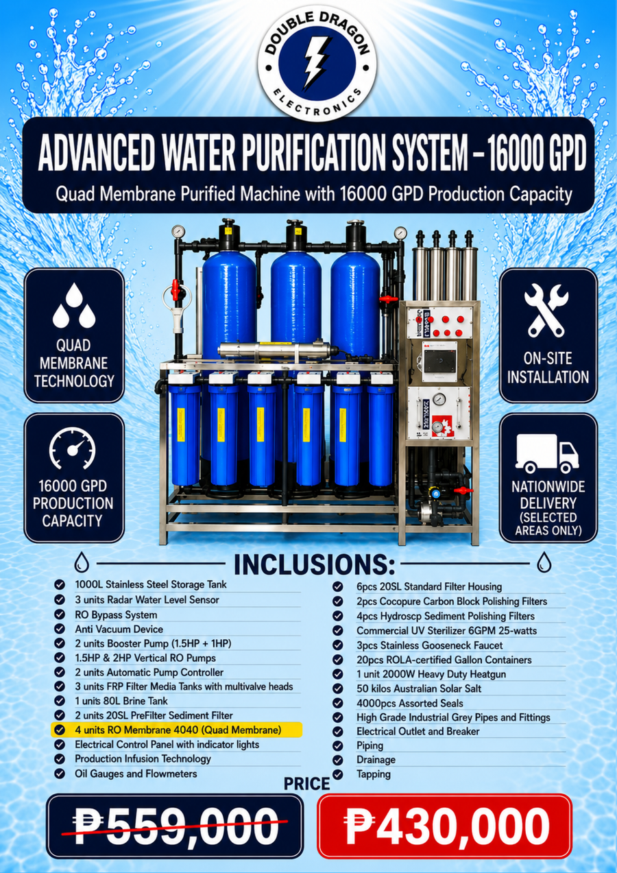 Advanced Water Purification System - 16000GPD