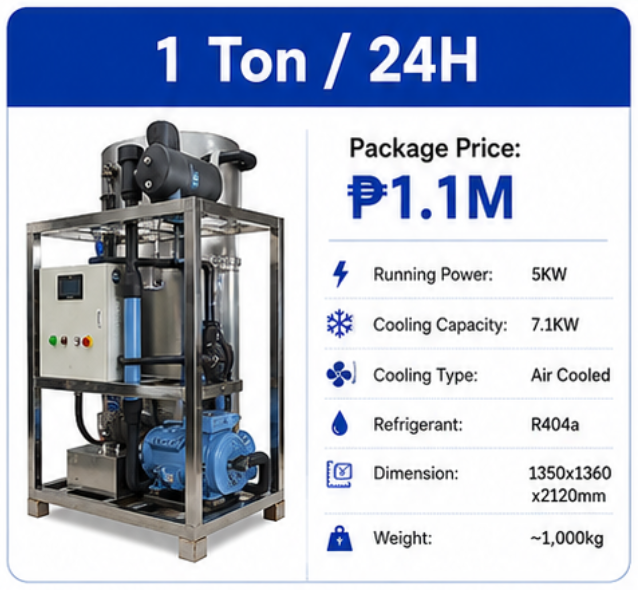Tube Ice Machine 1Ton/24 Hours