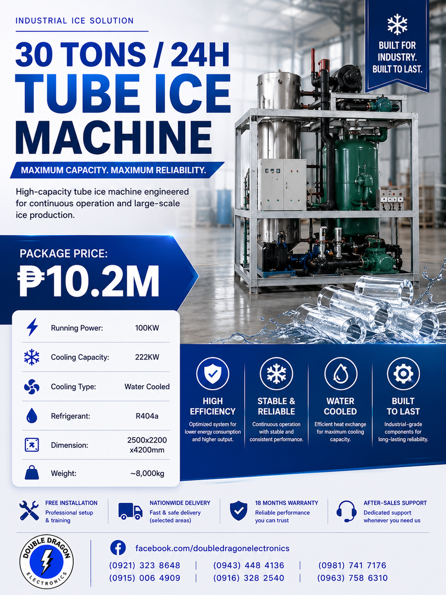 Tube Ice Machine 30Tons/24Hours