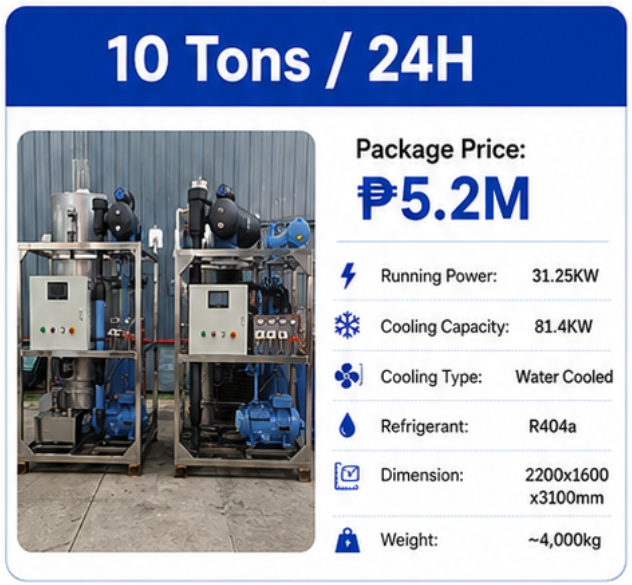 Tube Ice Machine 10Tons/24Hours