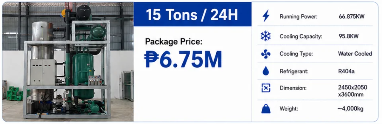 Tube Ice Machine 15Tons/24Hours