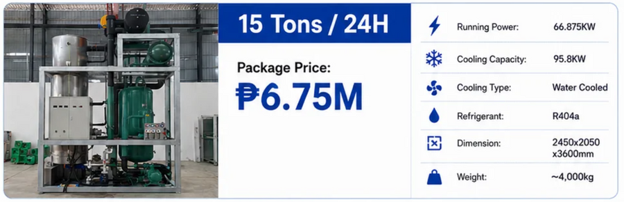Tube Ice Machine 15Tons/24Hours