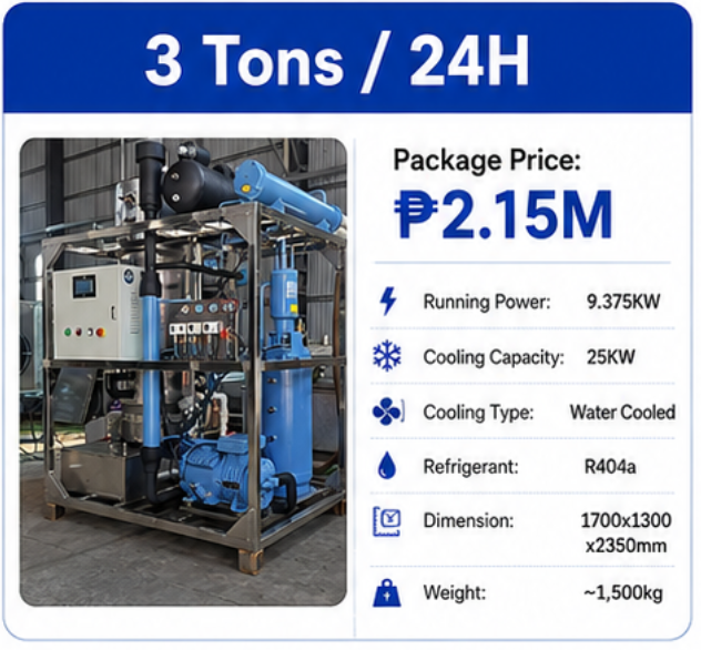 Tube Ice Machine 3Ton/24 Hours