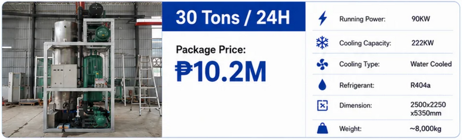 Tube Ice Machine 30Tons/24Hours