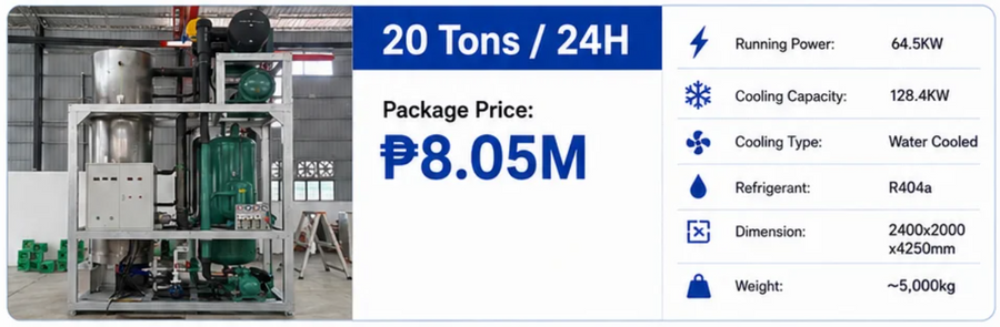 Tube Ice Machine 20Tons/24Hours